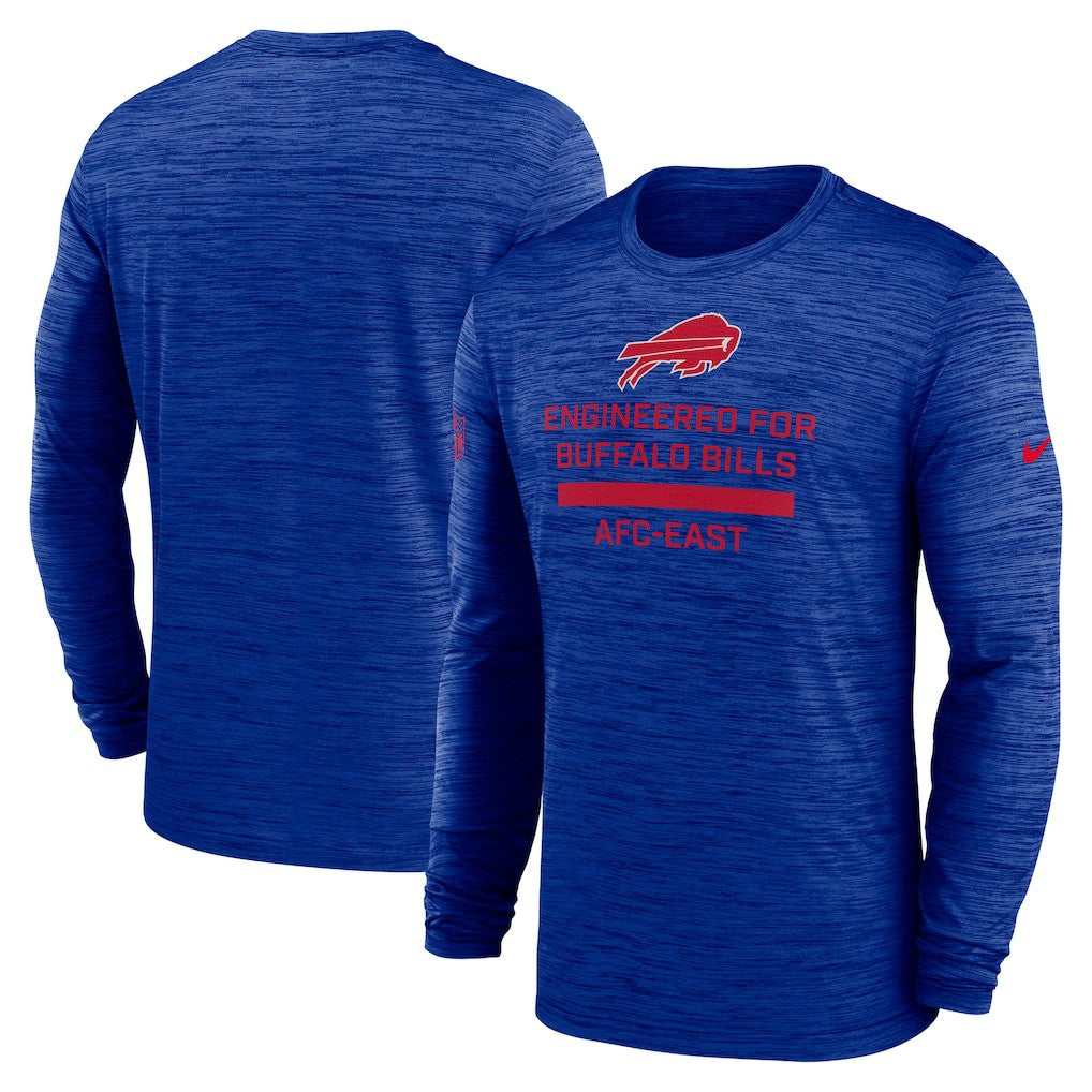 Buffalo Bills Sideline Velocity Performance Long Sleeve T-Shirt - Royal - Nike