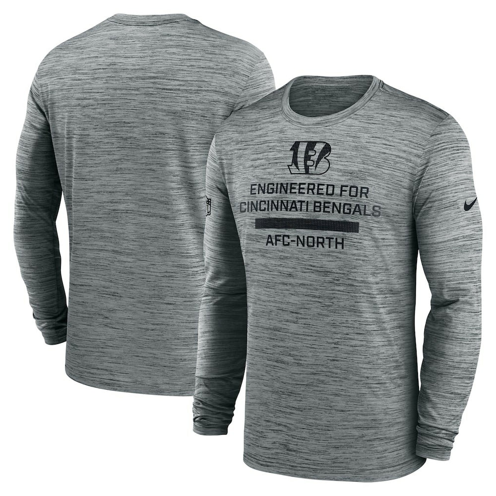 Cincinnati Bengals Sideline Velocity Performance Long Sleeve T-Shirt - Gray - Nike