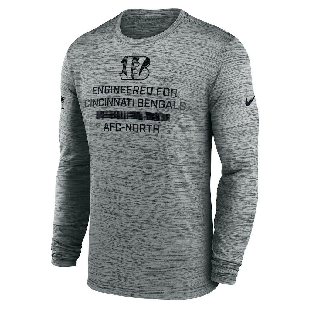 Cincinnati Bengals Sideline Velocity Performance Long Sleeve T-Shirt - Gray - Nike
