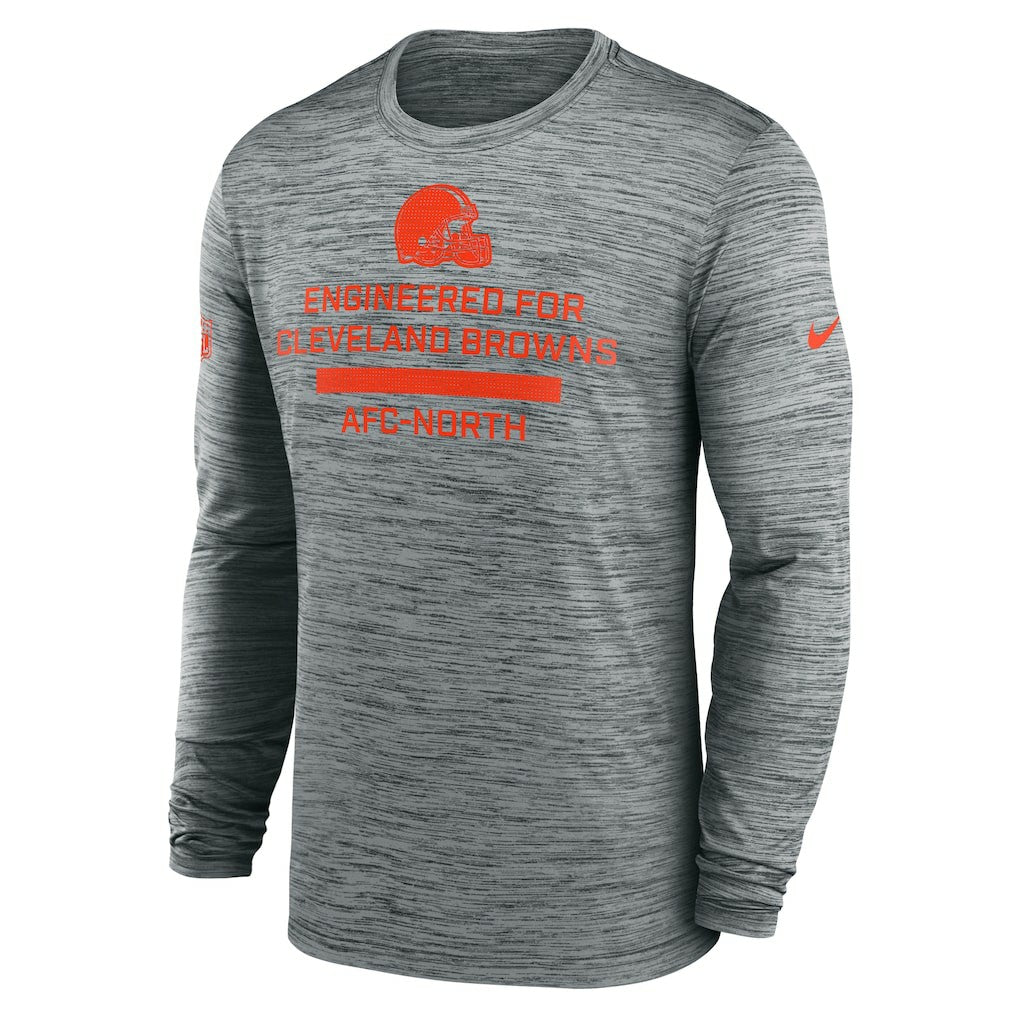 Cleveland Browns Sideline Velocity Performance Long Sleeve T-Shirt - Gray - Nike