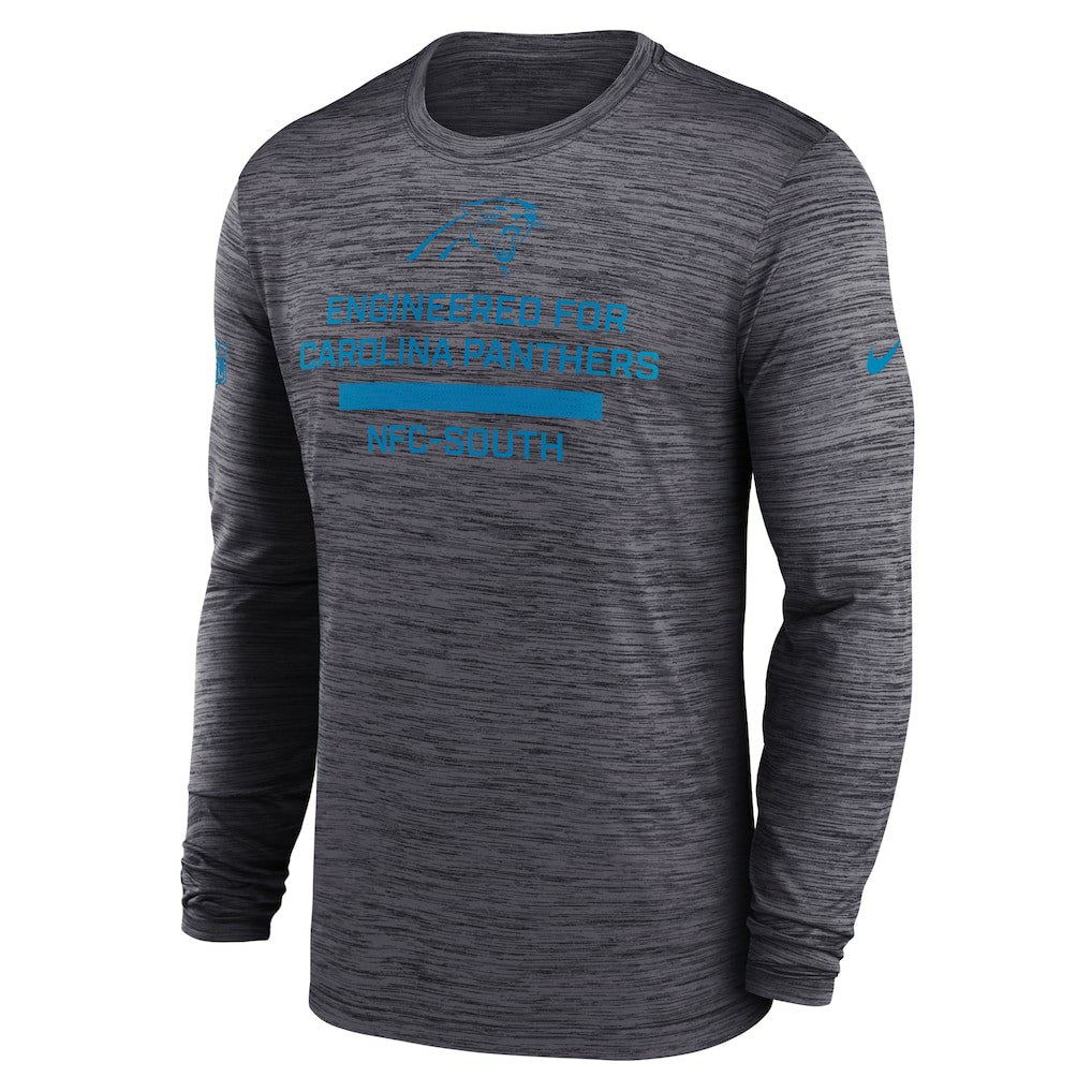 Carolina Panthers Sideline Velocity Performance Long Sleeve T-Shirt - Black - Nike