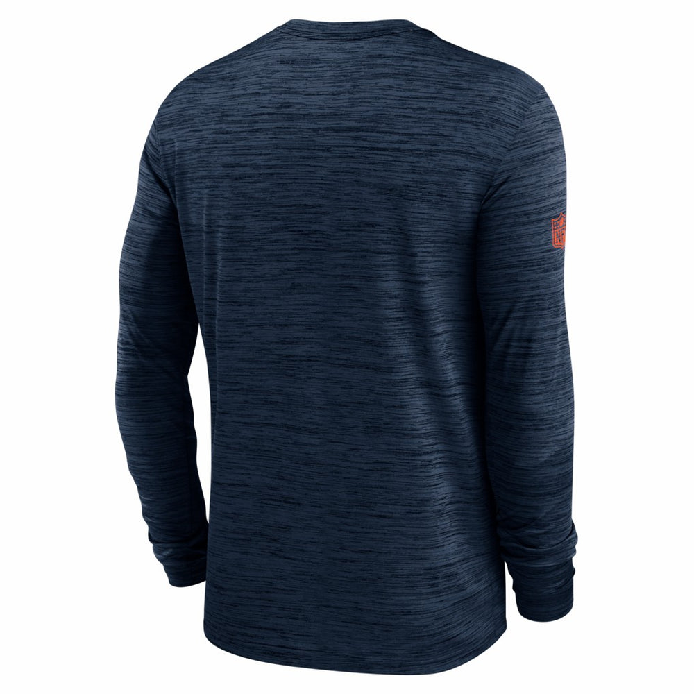 Denver Broncos Sideline Velocity Performance Long Sleeve T-Shirt - Navy - Nike