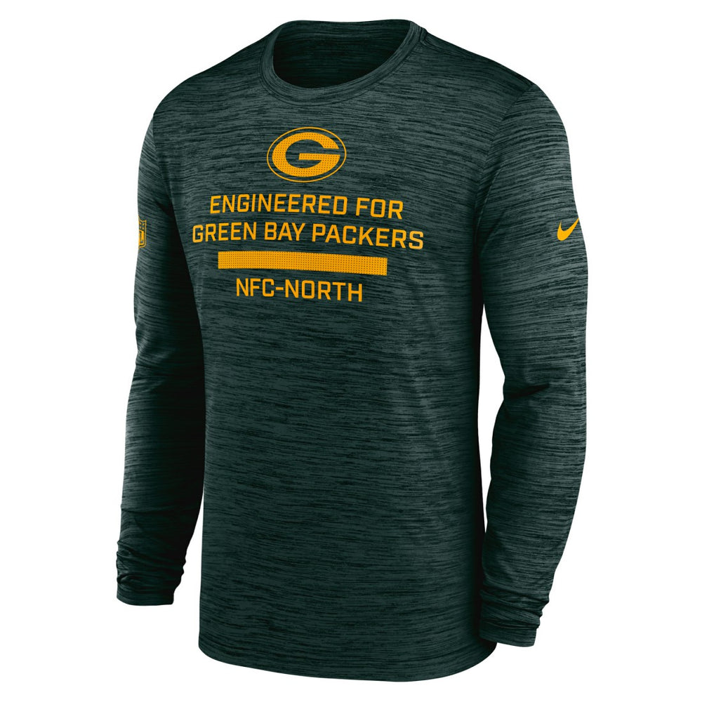 Green Bay Packers Sideline Velocity Performance Long Sleeve T-Shirt - Green - Nike