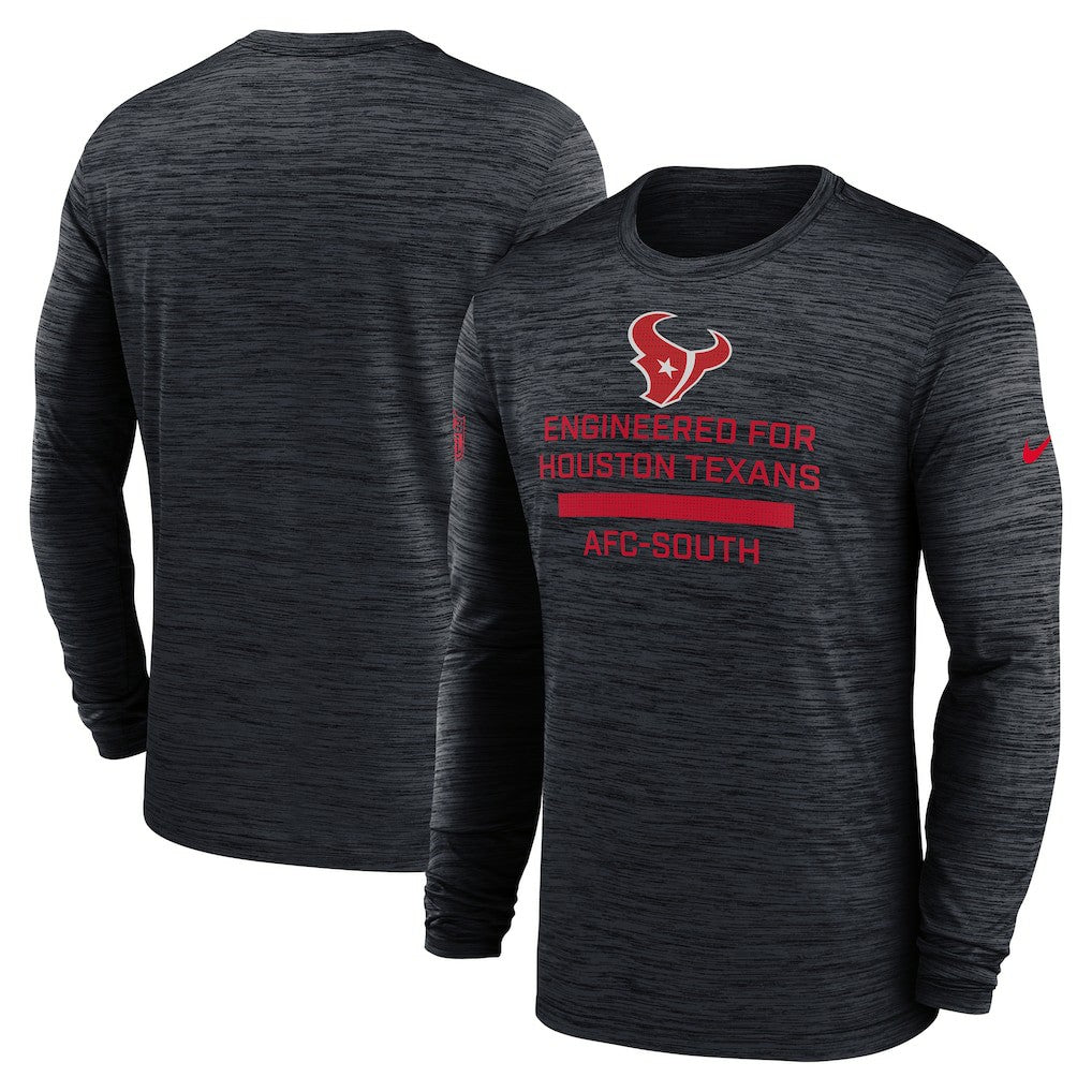 Houston Texans Sideline Velocity Performance Long Sleeve T-Shirt - Navy - Nike