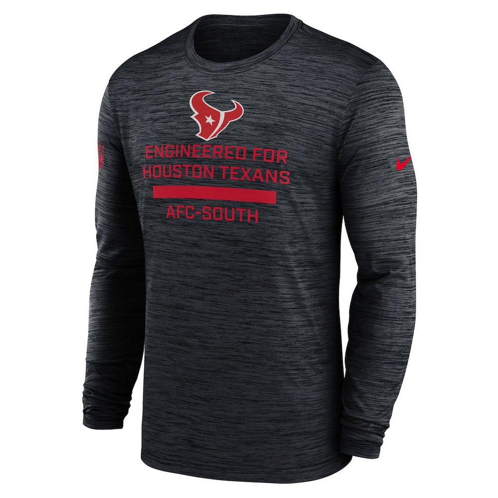 Houston Texans Sideline Velocity Performance Long Sleeve T-Shirt - Navy - Nike