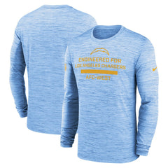 Los Angeles Chargers Sideline Velocity Performance Long Sleeve T-Shirt - Powder Blue - Nike
