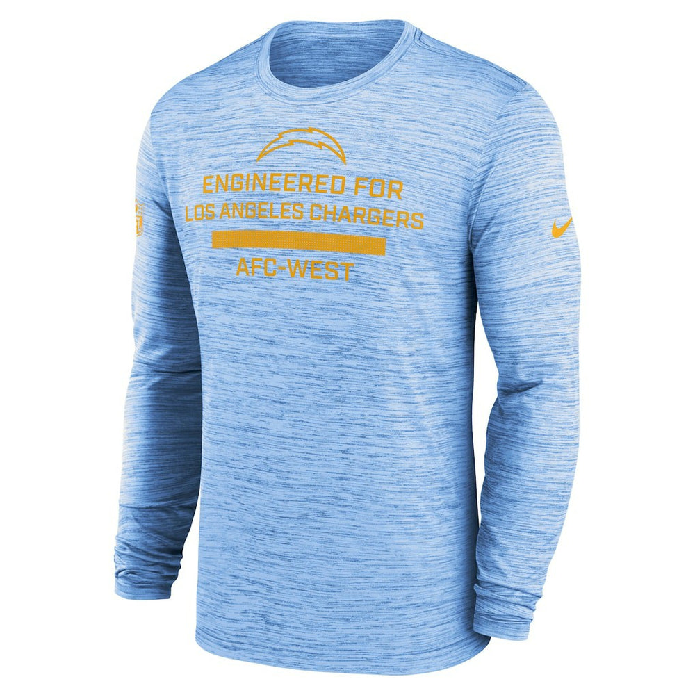 Los Angeles Chargers Sideline Velocity Performance Long Sleeve T-Shirt - Powder Blue - Nike