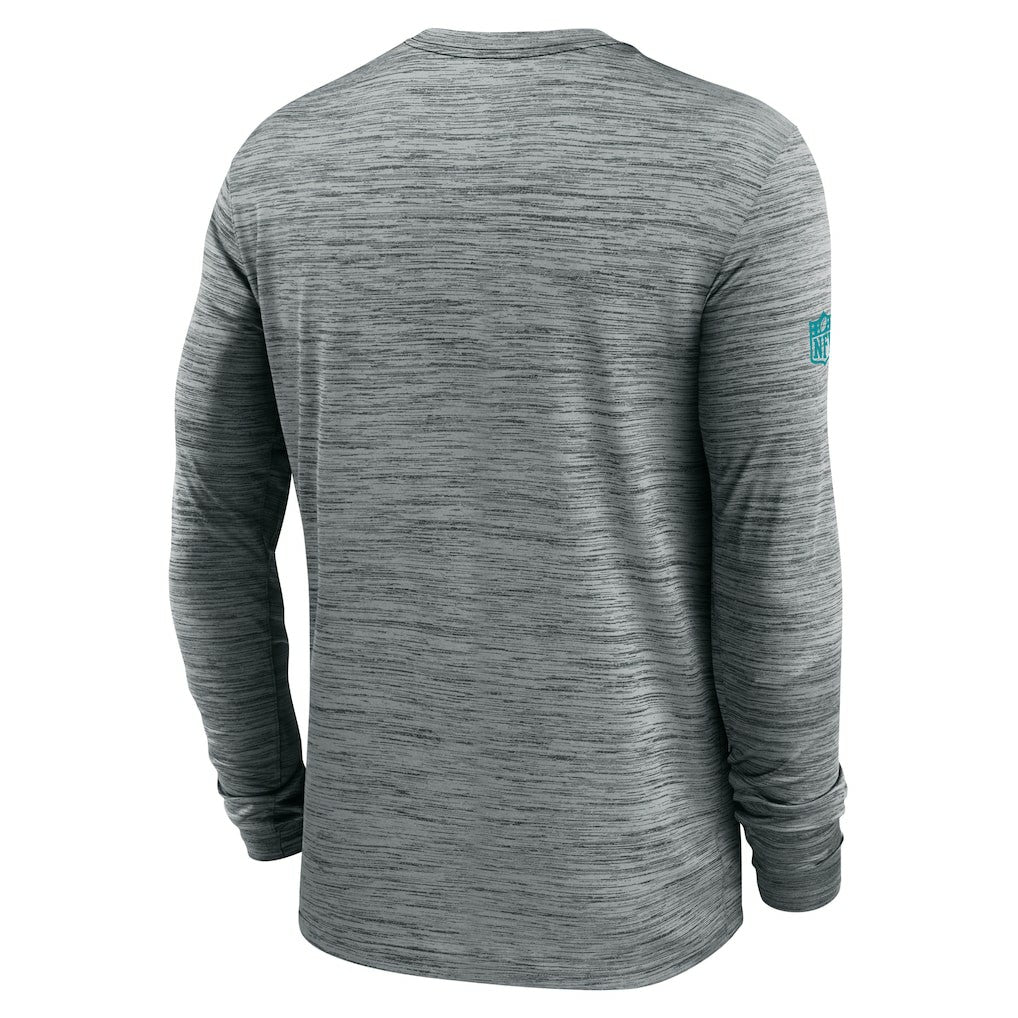Miami Dolphins Sideline Velocity Performance Long Sleeve T-Shirt - Gray - Nike