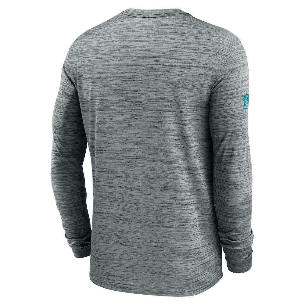 Miami Dolphins Sideline Velocity Performance Long Sleeve T-Shirt - Gray - Nike