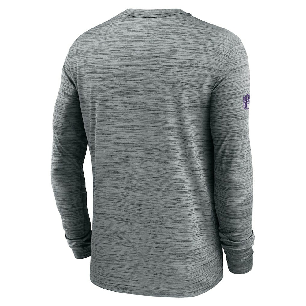Minnesota Vikings Sideline Velocity Performance Long Sleeve T-Shirt - Gray - Nike
