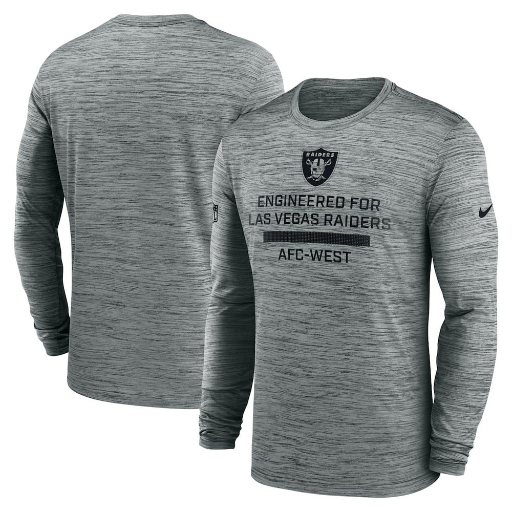 Las Vegas Raiders Sideline Velocity Performance Long Sleeve T-Shirt - Gray - Nike