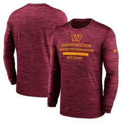 Washington Commanders Sideline Velocity Performance Long Sleeve T-Shirt - Burgundy - Nike