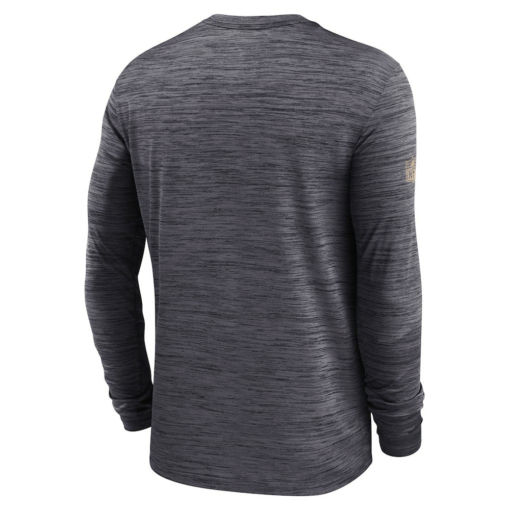 New Orleans Saints Sideline Velocity Performance Long Sleeve T-Shirt - Black - Nike