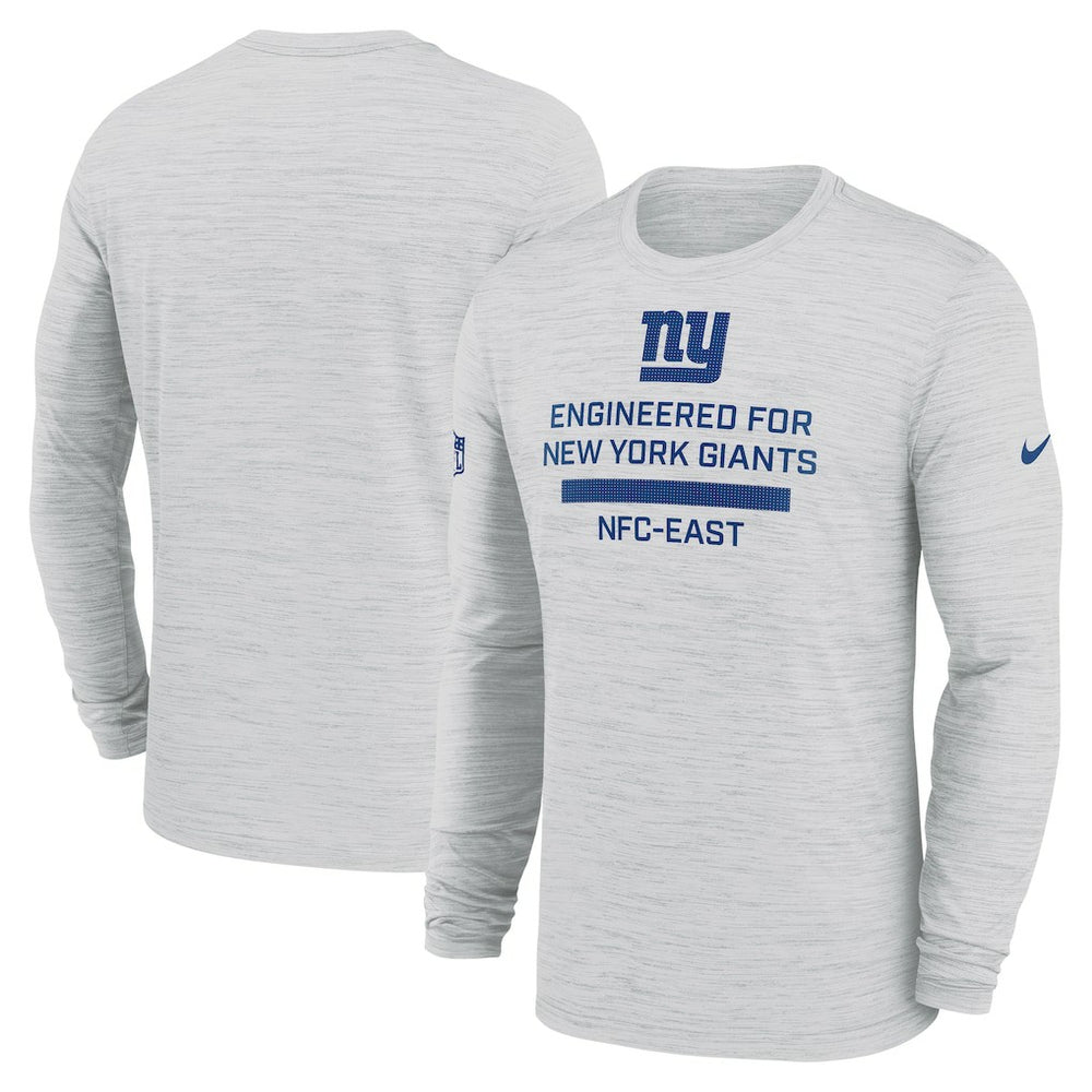 New York Giants Sideline Velocity Performance Long Sleeve T-Shirt - Ash - Nike