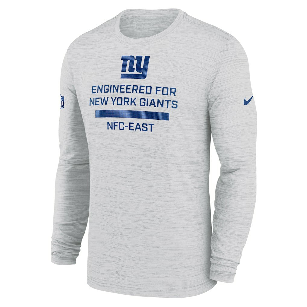 New York Giants Sideline Velocity Performance Long Sleeve T-Shirt - Ash - Nike