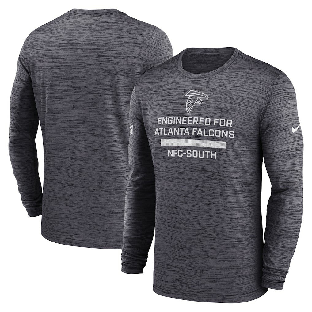 Atlanta Falcons Sideline Velocity Performance Long Sleeve T-Shirt - Charcoal - Nike