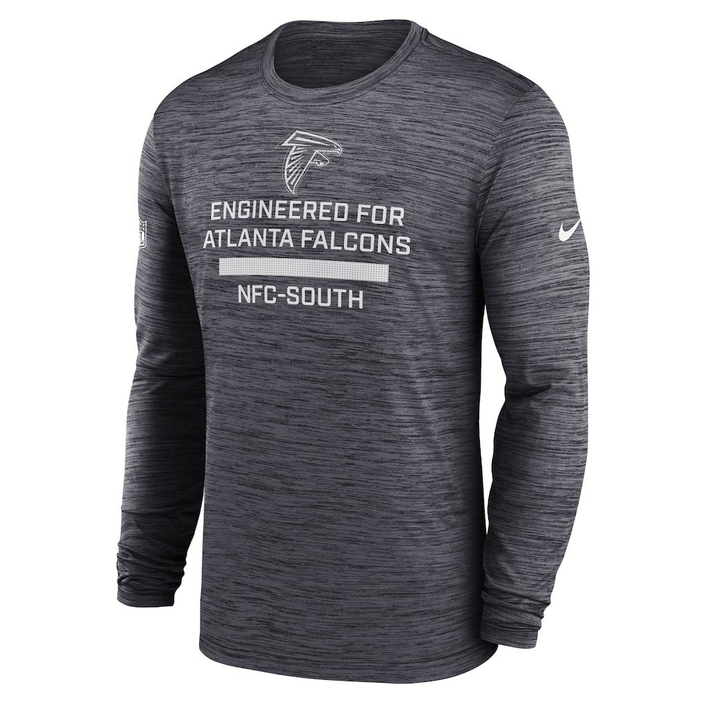 Atlanta Falcons Sideline Velocity Performance Long Sleeve T-Shirt - Charcoal - Nike