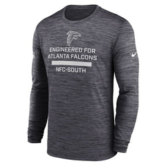 Atlanta Falcons Sideline Velocity Performance Long Sleeve T-Shirt - Charcoal - Nike