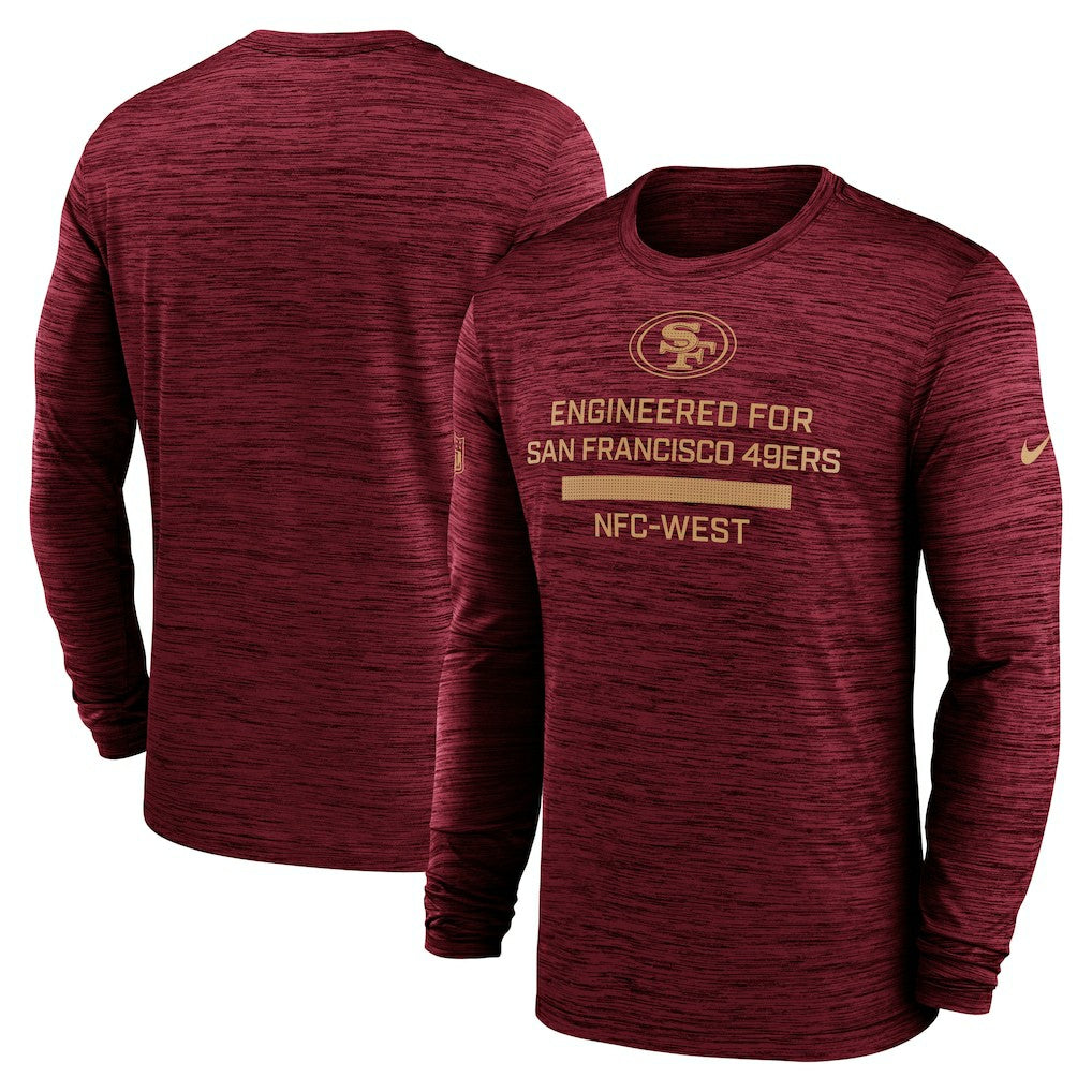 San Francisco 49ers Sideline Velocity Performance Long Sleeve T-Shirt - Scarlet - Nike