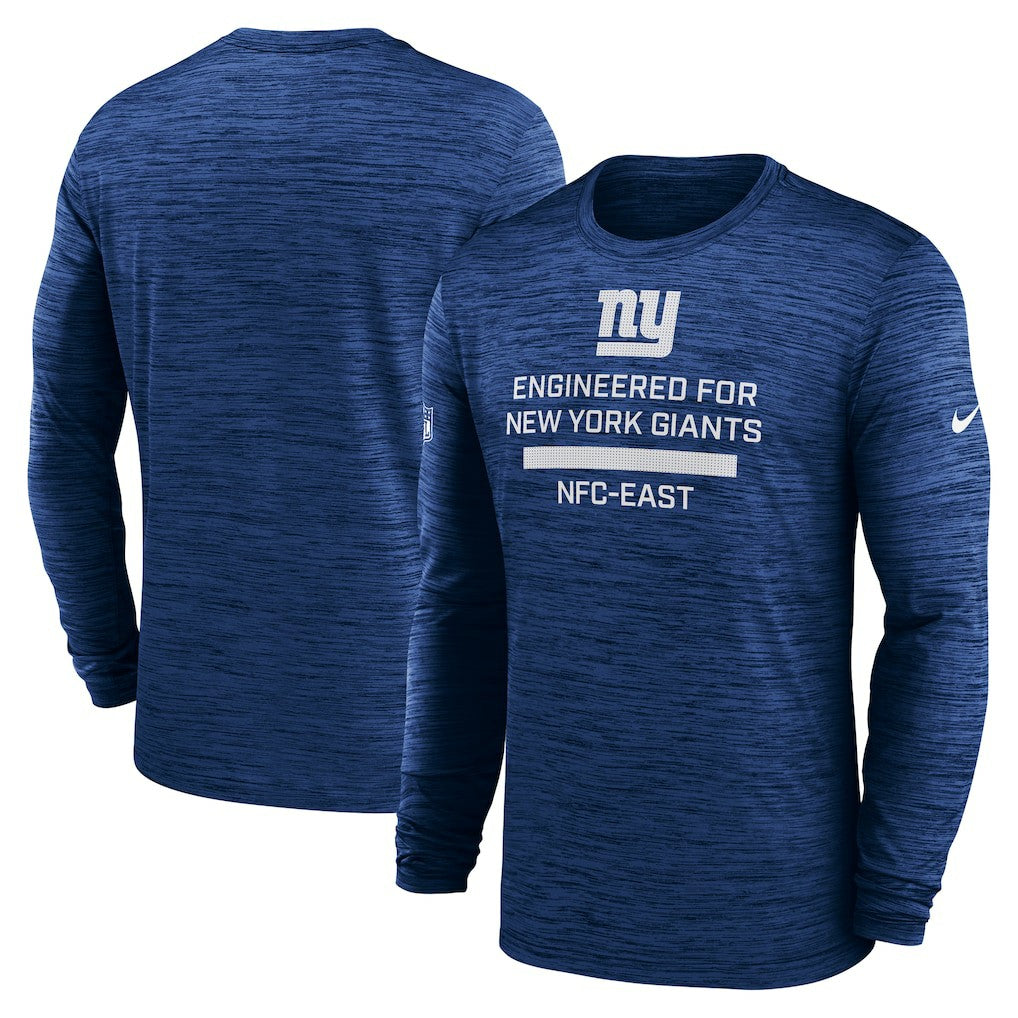New York Giants Sideline Velocity Performance Long Sleeve T-Shirt - Royal - Nike