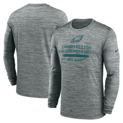 Philadelphia Eagles Sideline Velocity Performance Long Sleeve T-Shirt - Gray - Nike