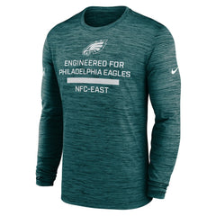 Philadelphia Eagles Sideline Velocity Performance Long Sleeve T-Shirt - Midnight Green - Nike