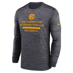 Pittsburgh Steelers Sideline Velocity Performance Long Sleeve T-Shirt - Black - Nike