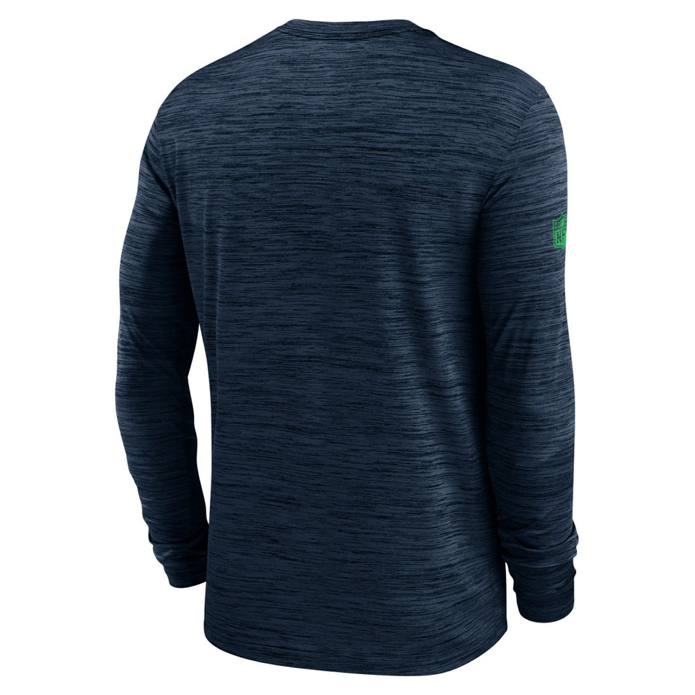 Seattle Seahawks Sideline Velocity Performance Long Sleeve T-Shirt - College Navy - Nike