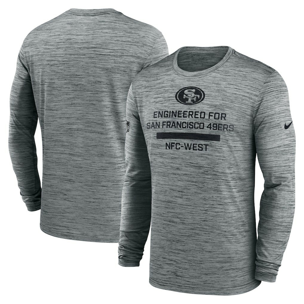 San Francisco 49ers Sideline Velocity Performance Long Sleeve T-Shirt - Gray - Nike