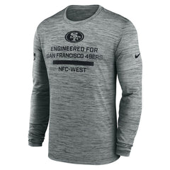 San Francisco 49ers Sideline Velocity Performance Long Sleeve T-Shirt - Gray - Nike