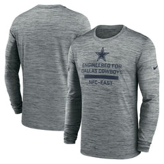 Dallas Cowboys Sideline Velocity Performance Long Sleeve T-Shirt - Gray - Nike