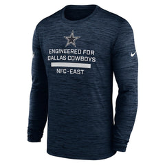 Dallas Cowboys Sideline Velocity Performance Long Sleeve T-Shirt - Navy - Nike