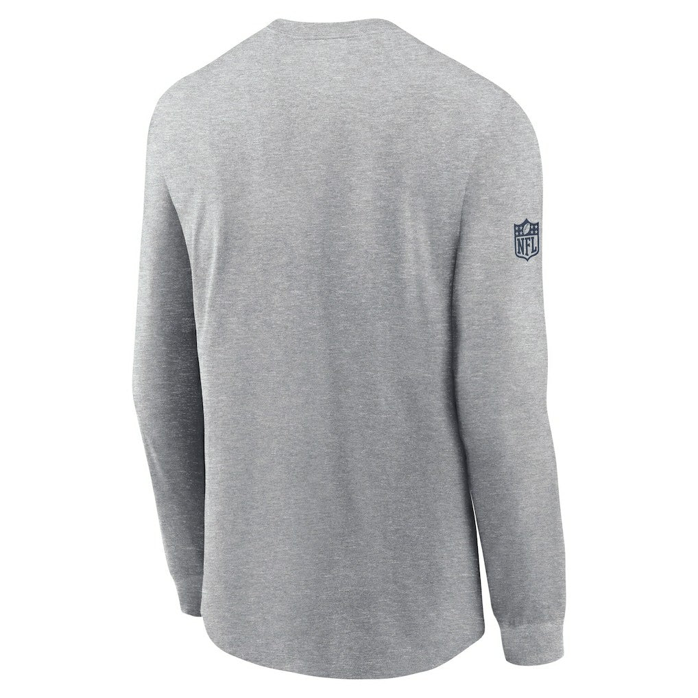Dallas Cowboys Sideline Dri-FIT Long Sleeve T-Shirt Heather Gray - Nike