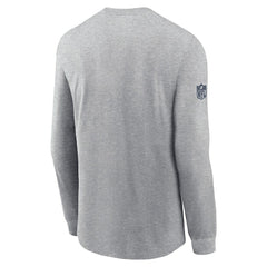 Dallas Cowboys Sideline Dri-FIT Long Sleeve T-Shirt Heather Gray - Nike
