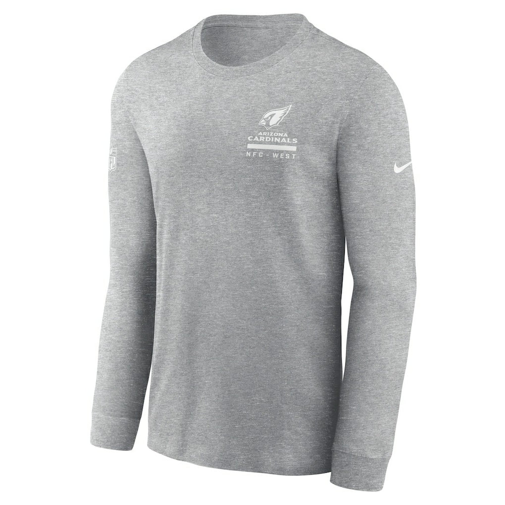Arizona Cardinals Sideline Dri-FIT Long Sleeve T-Shirt Heather Gray - Nike