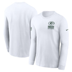 Green Bay Packers Sideline Dri-FIT Long Sleeve T-Shirt White - Nike