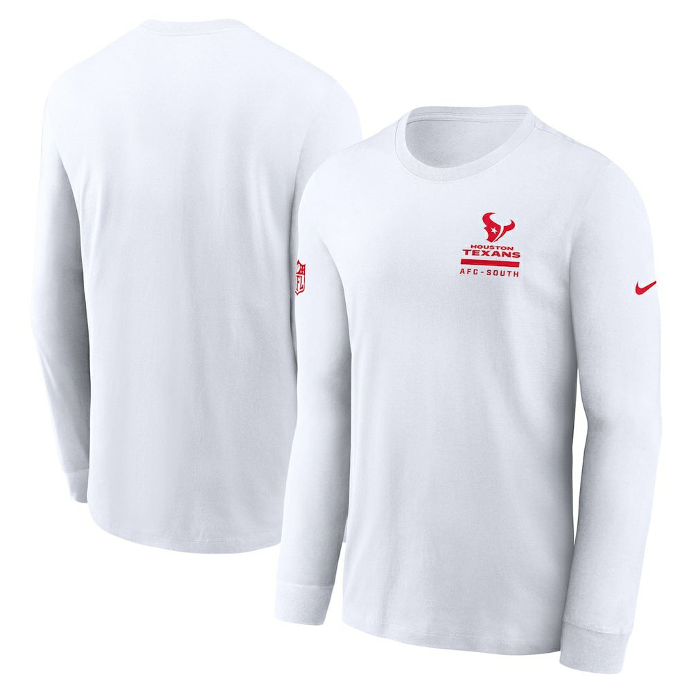 Houston Texans Sideline Dri-FIT Long Sleeve T-Shirt White - Nike