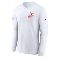 Houston Texans Sideline Dri-FIT Long Sleeve T-Shirt White - Nike