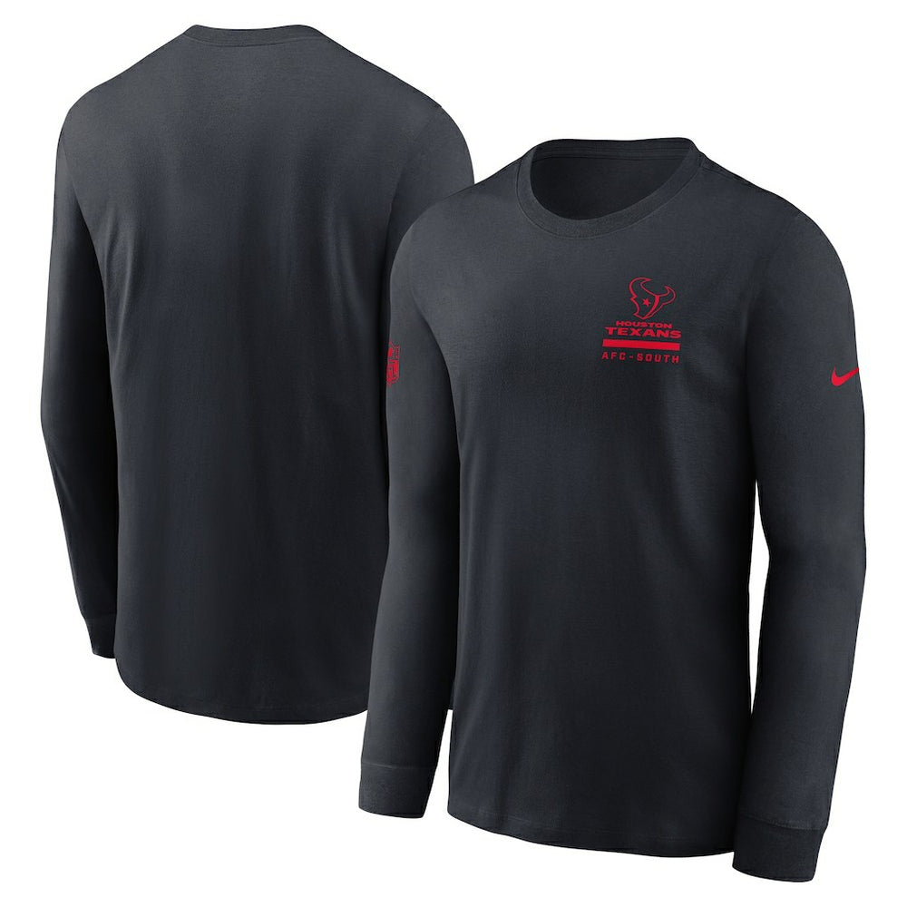 Houston Texans Sideline Dri-FIT Long Sleeve T-Shirt Navy - Nike