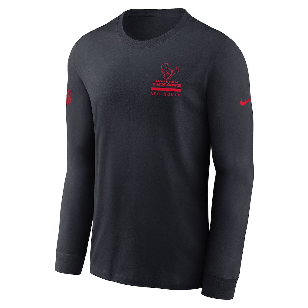 Houston Texans Sideline Dri-FIT Long Sleeve T-Shirt Navy - Nike