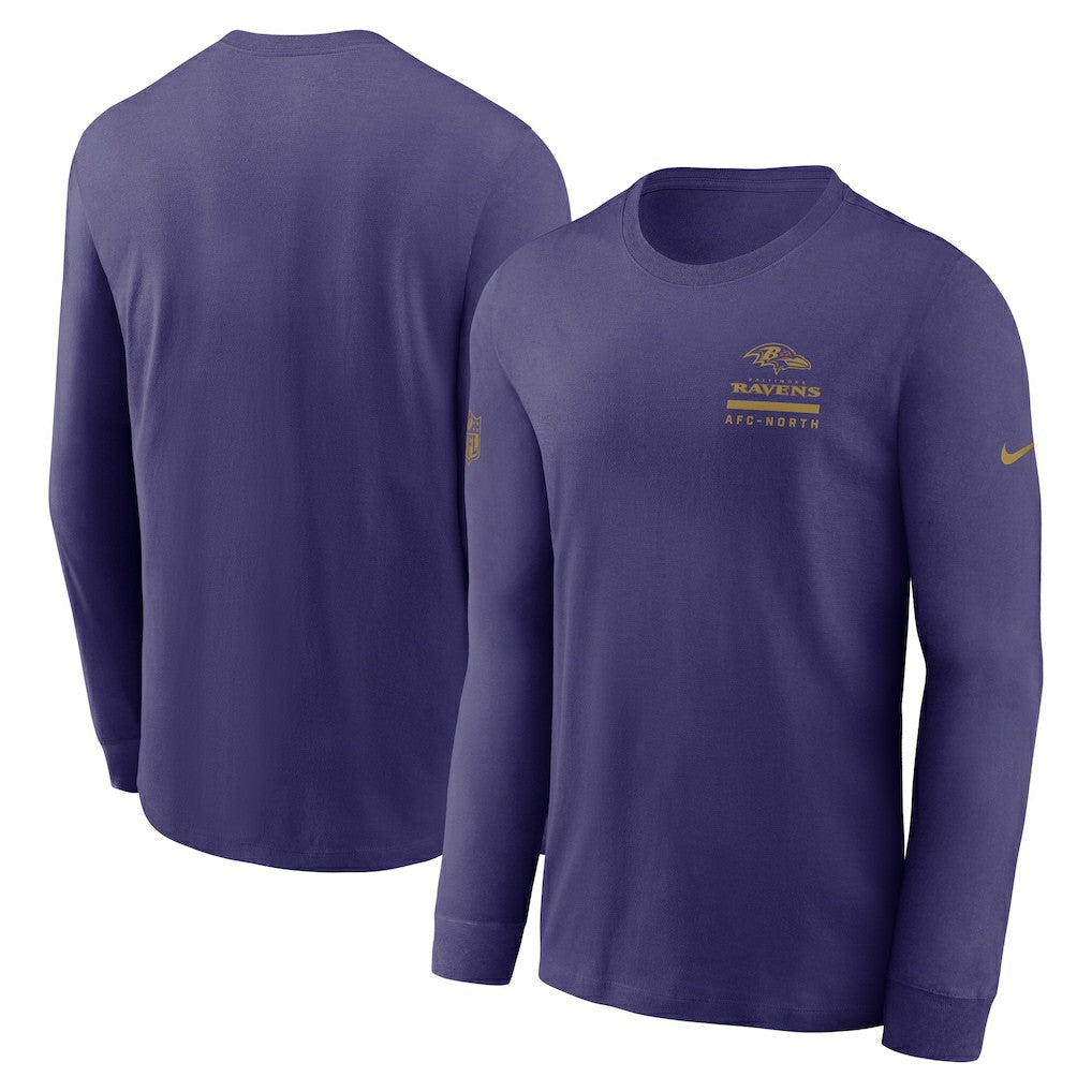 Baltimore Ravens Sideline Dri-FIT Long Sleeve T-Shirt Purple - Nike