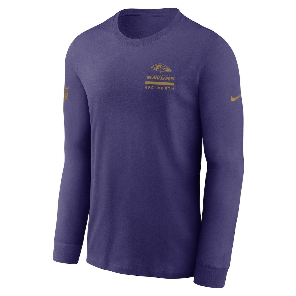 Baltimore Ravens Sideline Dri-FIT Long Sleeve T-Shirt Purple - Nike