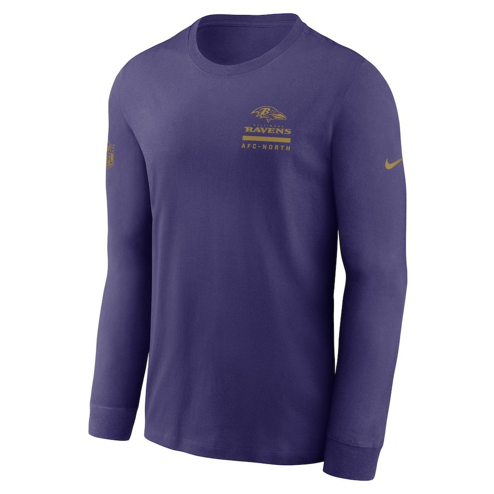 Baltimore Ravens Sideline Dri-FIT Long Sleeve T-Shirt Purple - Nike