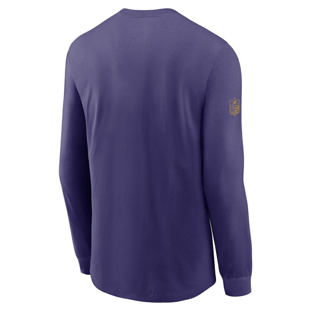 Baltimore Ravens Sideline Dri-FIT Long Sleeve T-Shirt Purple - Nike