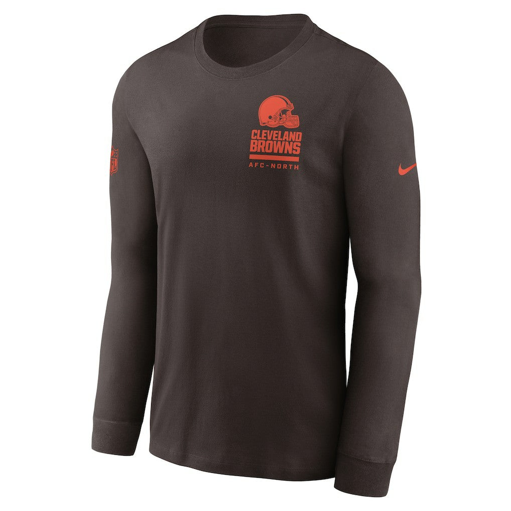 Cleveland Browns Sideline Dri-FIT Long Sleeve T-Shirt Brown - Nike