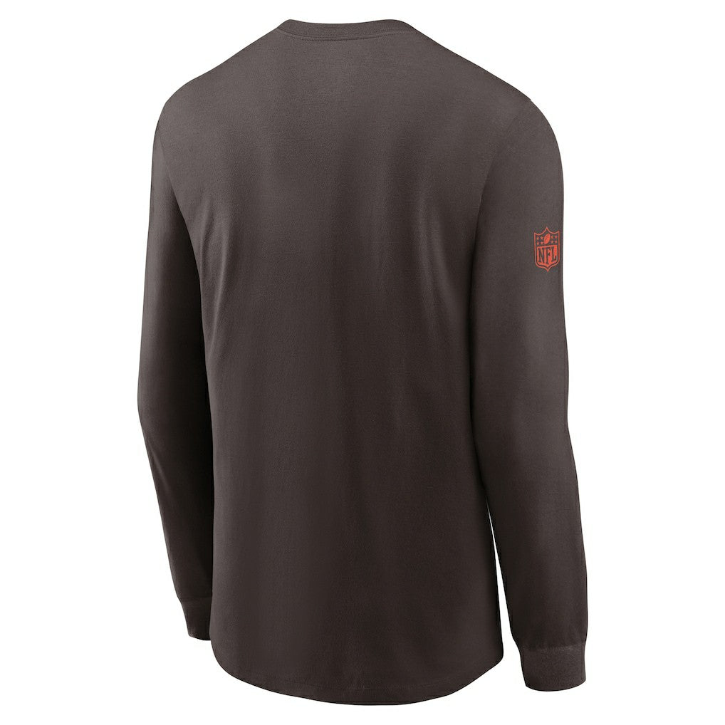 Cleveland Browns Sideline Dri-FIT Long Sleeve T-Shirt Brown - Nike