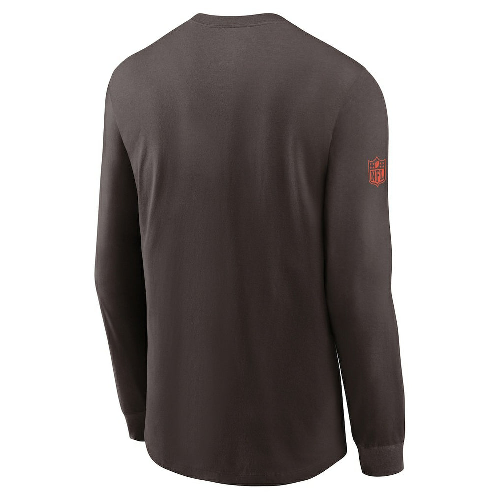 Cleveland Browns Sideline Dri-FIT Long Sleeve T-Shirt Brown - Nike