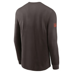 Cleveland Browns Sideline Dri-FIT Long Sleeve T-Shirt Brown - Nike