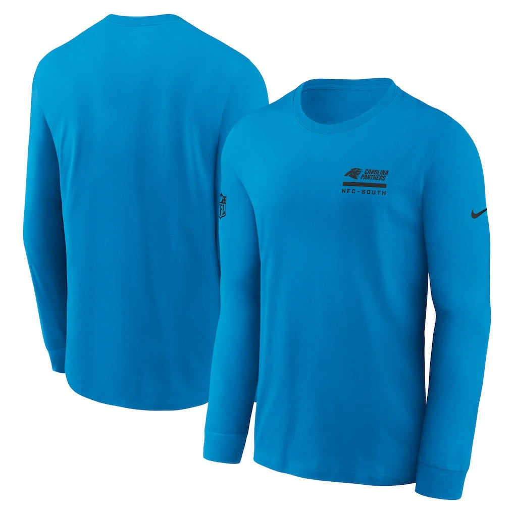Carolina Panthers Sideline Dri-FIT Long Sleeve T-Shirt Blue - Nike