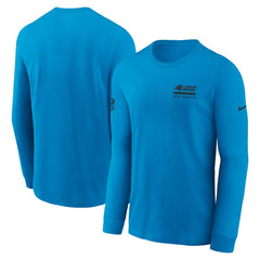 Carolina Panthers Sideline Dri-FIT Long Sleeve T-Shirt Blue - Nike